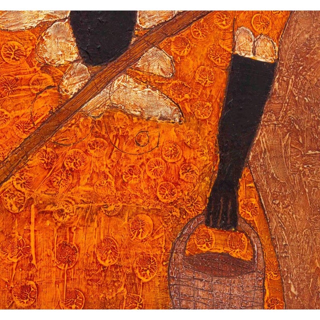 Late 20th Century David Tinsley "Catch of the Day" Folk Art Oil on Panel For Sale - Image 5 of 10