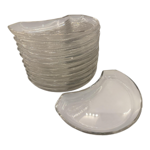 Mid 20th Century Val Saint-Lambert Crescent Crystal Salad Plates- Set of 11