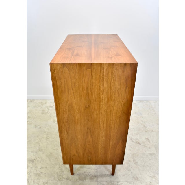 1960s Kipp Stewart for Drexel Declaration Highboy Walnut Dresser For Sale - Image 9 of 12