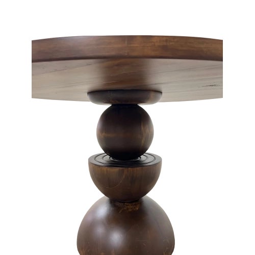 Modern Solid Beech Tree Round Dining Table For Sale - Image 3 of 4