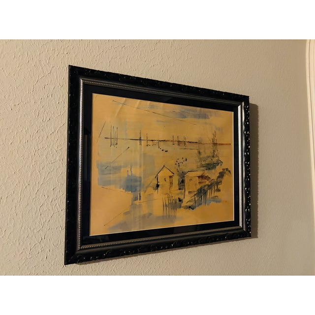 Alfred Birdsey (1912-1996) Original Signed Watercolor Painting, 1980, Framed Bermuda Modernist Landscape For Sale - Image 11 of 11