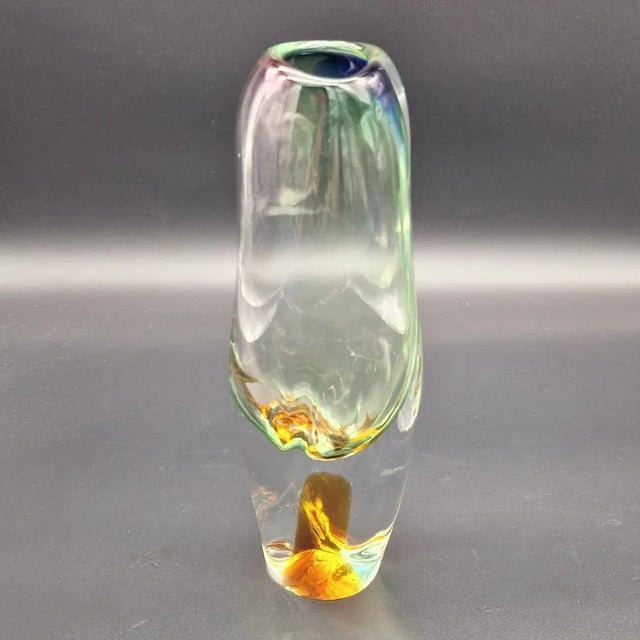 Mid-Century Modern Madorious Glass Vase by Josef Rozinek for Borske, 1960s For Sale - Image 3 of 10