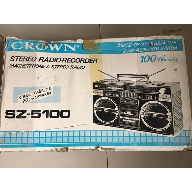 Crovn Radio & Stereo with Cassette Recorder, 1980s For Sale - Image 4 of 18