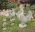 Farmhouse Mid 20th Century Concrete Rooster, Hen and Chicks Garden Ornaments - 5 Pieces For Sale - Image 3 of 12