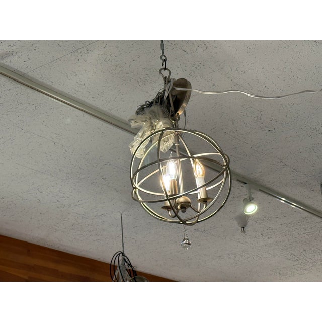 Metal Crystorama Solaris Three-Light Mini Chandelier For Sale - Image 7 of 12