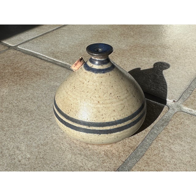 Studio Ceramic Oil Lamp from Bjergard, Denmark, 1970s For Sale - Image 10 of 11