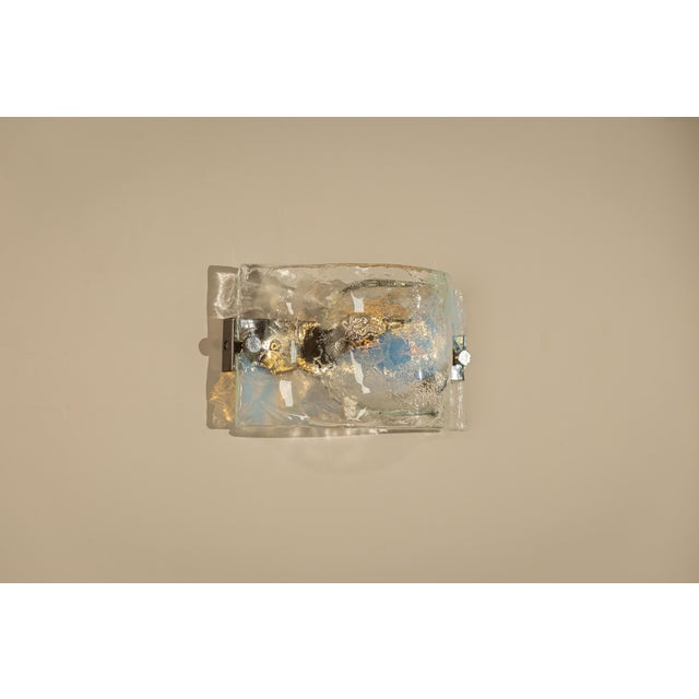 Model LP276 Wall Lamp in Crystal and Blue Murano Glass by Carlo Nason for A.V. Mazzega, Italy, 1970s For Sale - Image 15 of 15