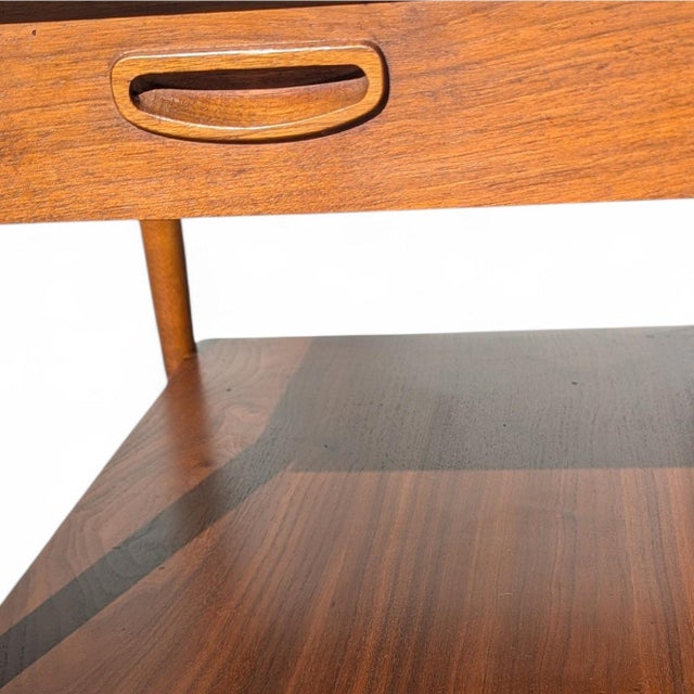 Lane Mid-Century Modern Walnut End Tables or Nightstands - A Pair, Oak For Sale - Image 17 of 17