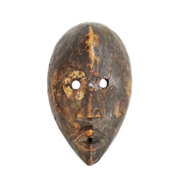 African Vintage Mid 20th Century Small Wood Passport Mask For Sale - Image 3 of 3
