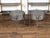 Trouvailles Furniture Inc. Pair of Trouvailles Metal and Brass Side Tables with Swan Necks and Doors For Sale - Image 4 of 11