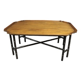 Kittinger Chinese Chippendale Bamboo-Base Coffee Table For Sale