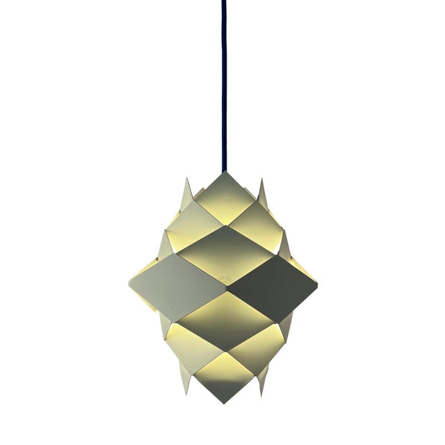 Symfoni Pendant Lamp in White Metal by Preben Dal for Hans Følsgaard, 1960s For Sale