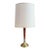 Mid 20th Century Danish Modern Teak and Brass Table Lamp For Sale