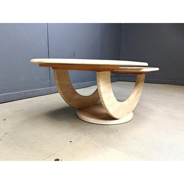 Vintage Travertine 2-Tier Coffee Table, 1970s For Sale - Image 4 of 12