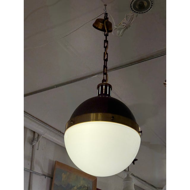 Metal Thomas O’Brien for Visual Comfort Hicks Globe Pendant Light For Sale - Image 7 of 12