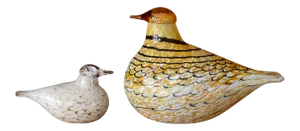 Iittala Oiva Toikka Glass Birds - a Pair