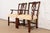 English Kindel Furniture Georgian Carved Mahogany Armchairs, Pair For Sale - Image 3 of 14