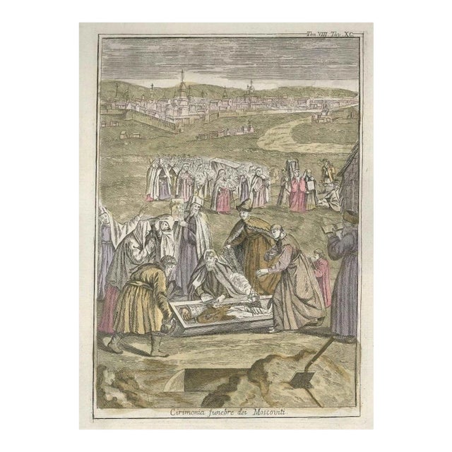 Moscovite Funeral Ceremony - by G. Pivati - 1746-1751 1746-1751 For Sale