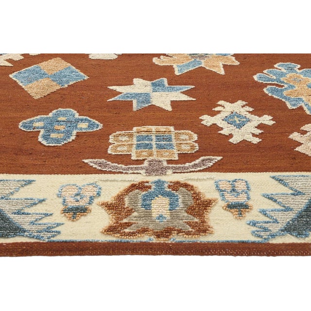 High-Low Textured Oushak Rug - 08'04 X 10'05 For Sale - Image 4 of 12