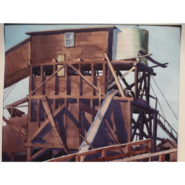 Stanley Wood: Rock Crusher (1949), watercolor on paper. Exhibited at California Pacific International Exposition Fine Arts...