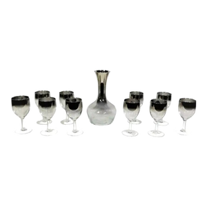 1960s French Glassware Barware Mid Century - Set of 11