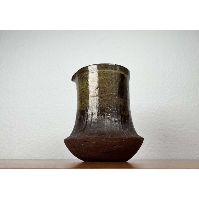 Ceramic Mid-Century Modern Danish Studio Pottery Carafe Vase from Poul Havgaard, Faaborg, 1960s For Sale - Image 7 of 18