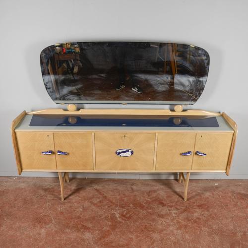 Sideboard with Ginori Handles by Ico Parisi, 1960s For Sale - Image 3 of 9
