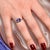Natural Sapphire Diamond Ring 6.5 14k White Gold 2.36 TCW Certified For Sale - Image 10 of 16
