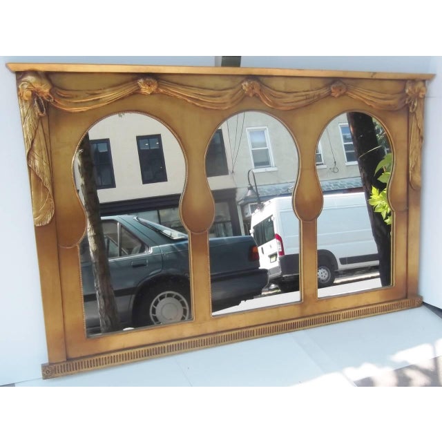 Midcentury Italian Triple Landscape Mirror For Sale In Philadelphia - Image 6 of 11