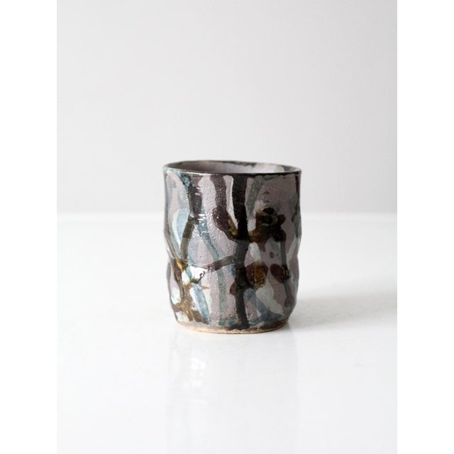 Ceramic Vintage Studio Pottery Vase For Sale - Image 7 of 9