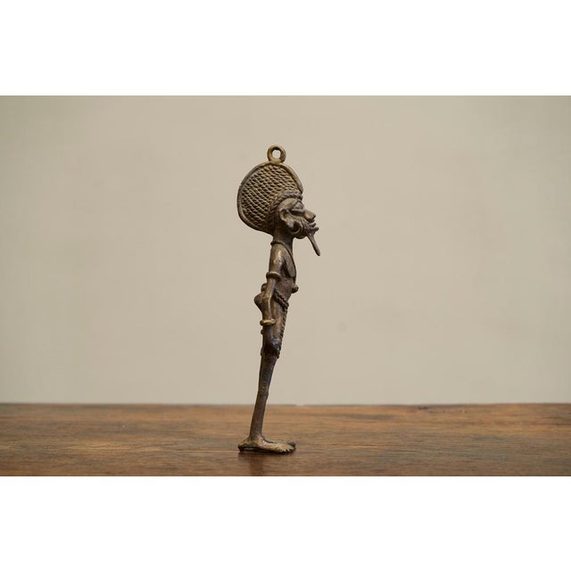 Metal West African Figurine in Cast Brass, 1920s For Sale - Image 7 of 11