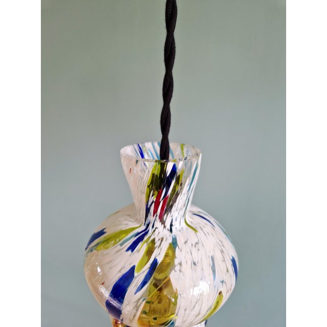 Vintage Blown Glass Pendant Lights, 1950s, Set of 2 For Sale - Image 15 of 18