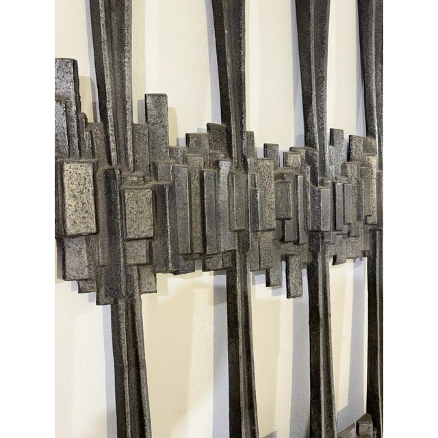 Mid-Century Modern Wrought Iron Wall Decoration, 1960s For Sale - Image 3 of 5