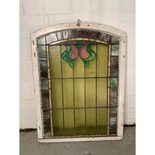 Mid-Century Modern Mid 20th Century Stained Glass Window For Sale - Image 3 of 7