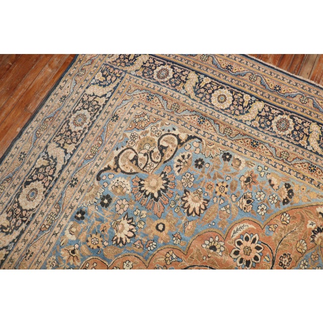 Persian Early 20th Century Antique Zabihi Collection Persian Tabriz Room Rug For Sale - Image 3 of 12