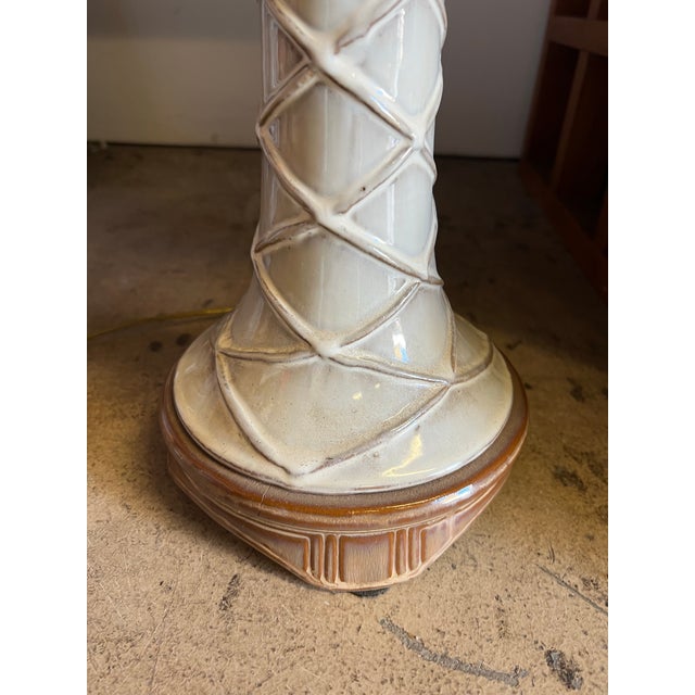 Late 20th Century Late 20th Century Mid-Century Modern Ceramic Palm Tree Table Lamp For Sale - Image 5 of 8