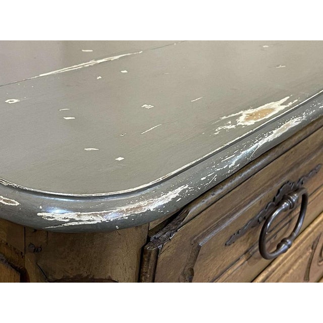 18th Century Louis XV Walnut Chest of Drawers with Grey Top For Sale - Image 11 of 18