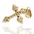 14k(585) Solid Yellow Gold Natural Diamond Cross Pendant For Sale In New York - Image 6 of 10