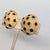 Vintage 1980s Signed Guy Laroche Paris Round Goldtone Cabochon Faux-Onyx Clip Earrings-2 Pieces For Sale - Image 4 of 7