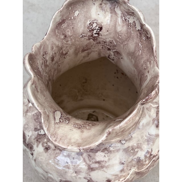 Vintage Hand Painted 1980s Ceramic Flower Vase For Sale - Image 9 of 10