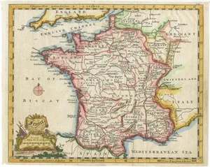 Antique Map of France, 1756