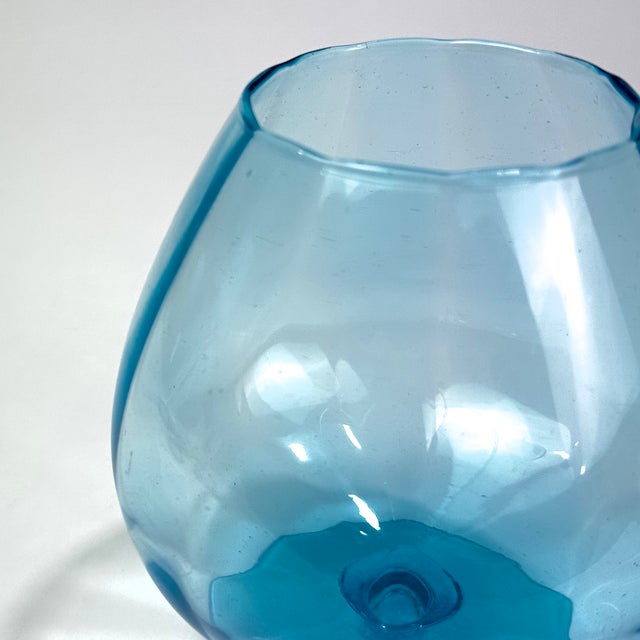Vintage Ultramarine Glass Stemware Curation - Group of 5 For Sale - Image 14 of 18