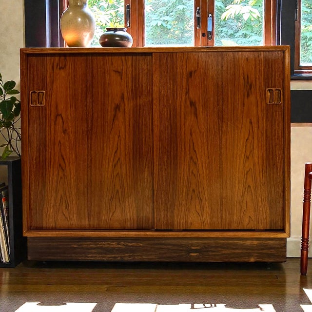 Danish Palacewood Sideboard with Sliding Doors from Horsens Mobelfabrik, Denmark For Sale - Image 10 of 14