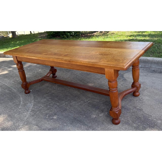 Mid 20th Century French Country Farm Dining Table For Sale - Image 5 of 12