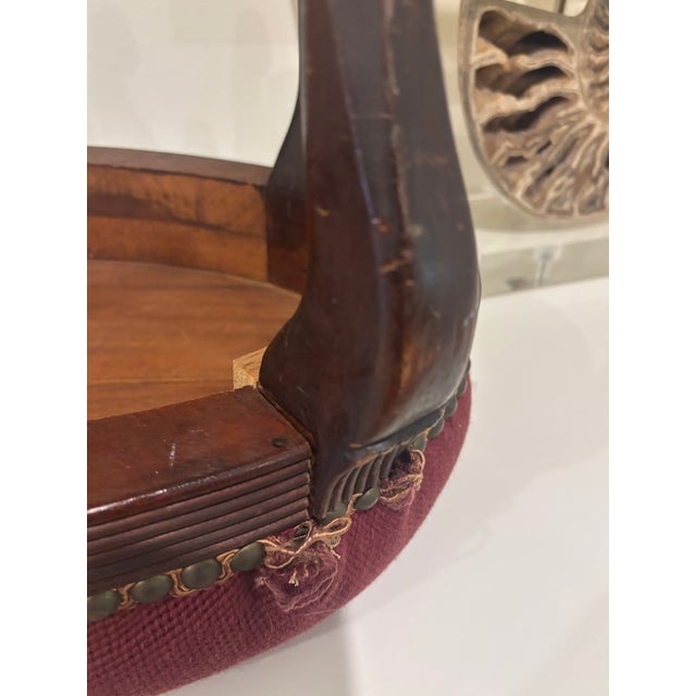 Antique Needlepoint Footstool For Sale - Image 15 of 16