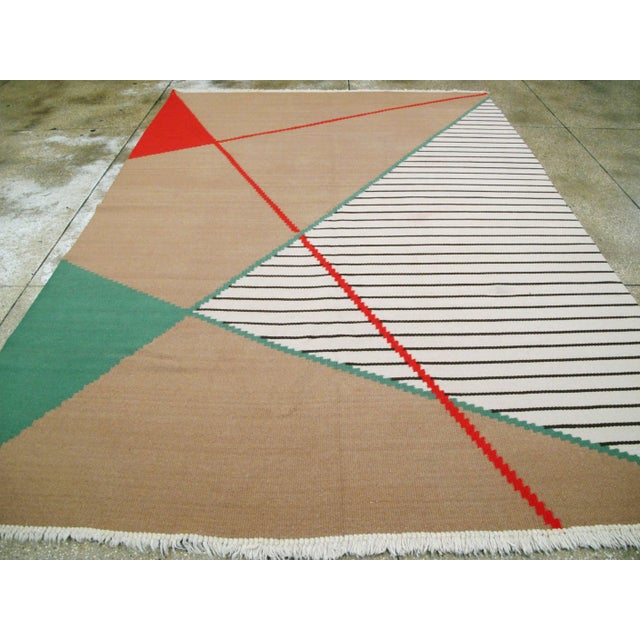Mid 20th Century Galerie Shabab Collection Mid-20th Century Czech Kilim Flat-Weave For Sale - Image 5 of 8
