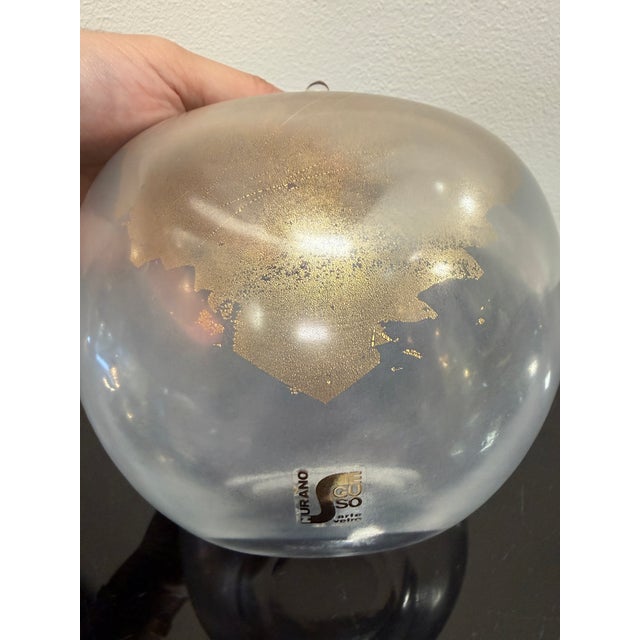 Modern Seguso Apple Sculpture With Gold Leaf, Italy, 1970s For Sale - Image 3 of 8