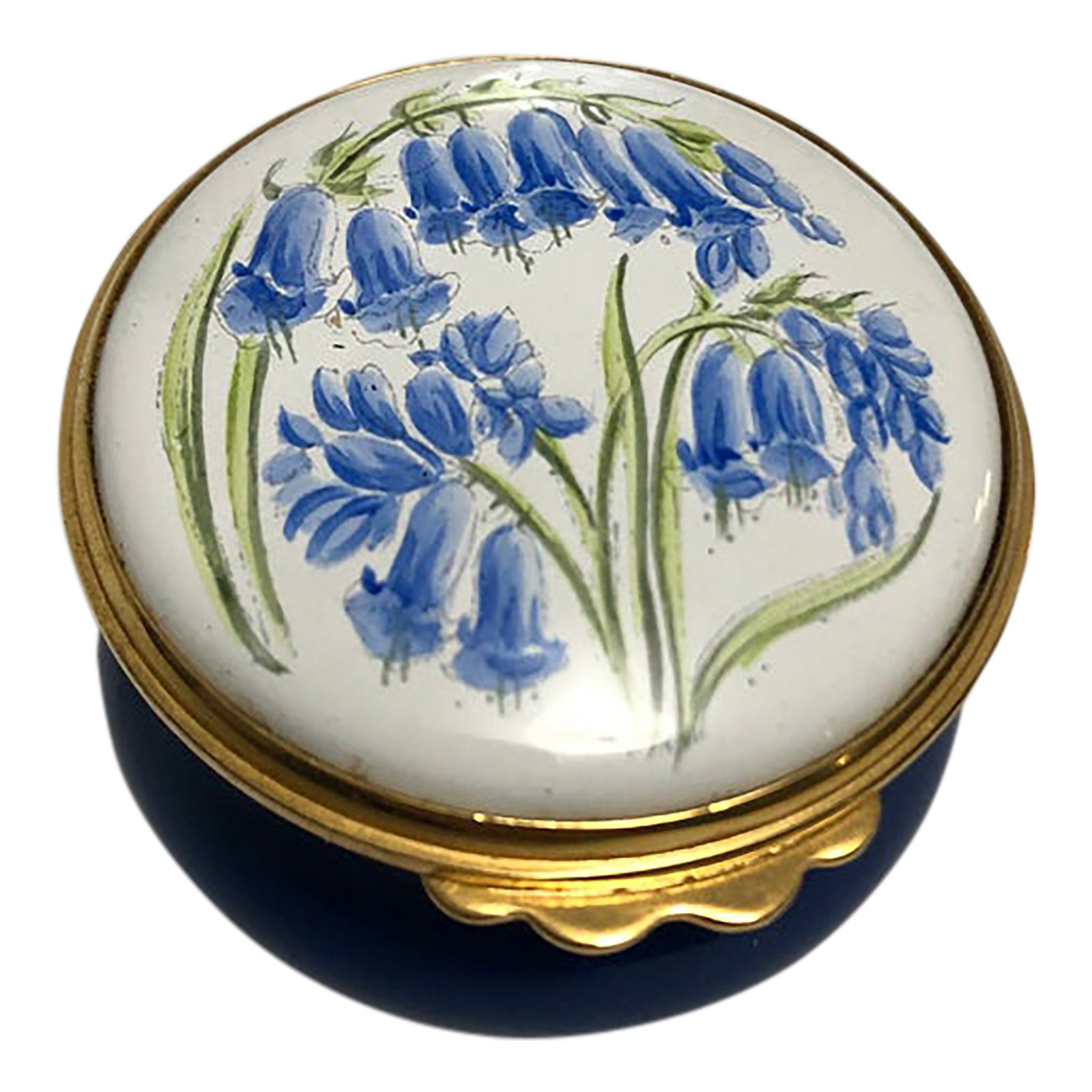 1980s Kingsley Enamel Blue Box | Chairish