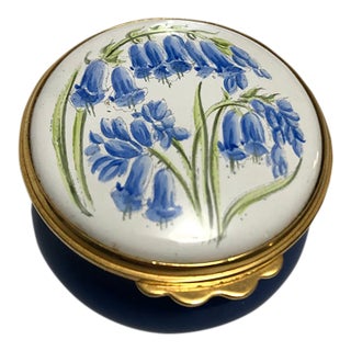 1980s Kingsley Enamel Blue Box For Sale