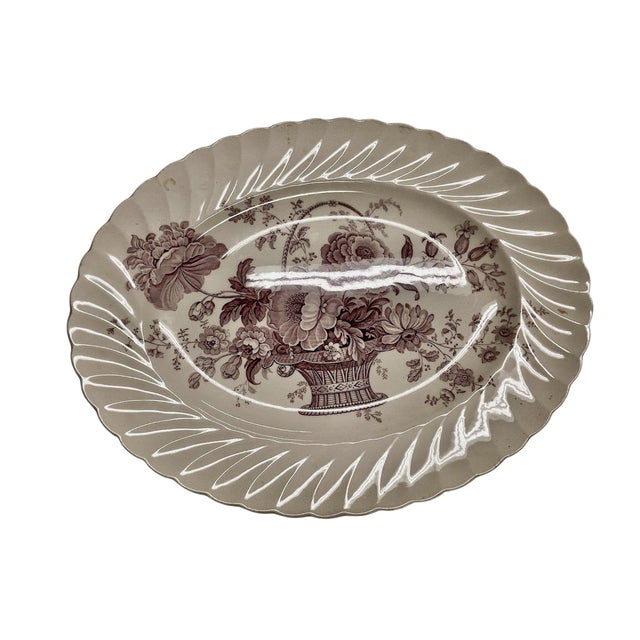 Royal Stafford Antique Clarice Cliff Staffordshire Platter For Sale - Image 4 of 6